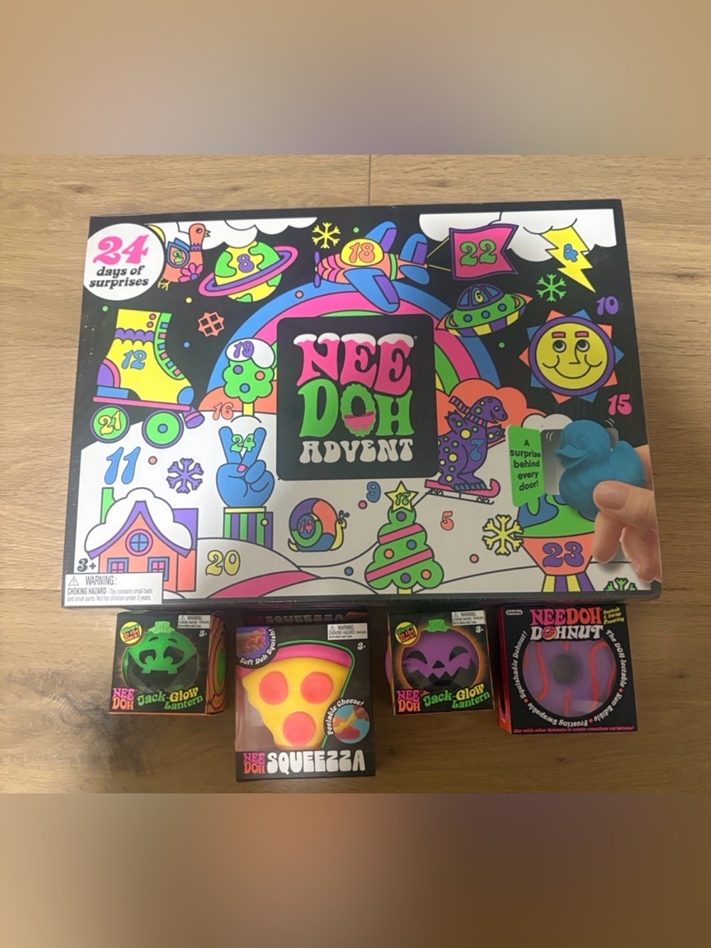 NeeDoh Advent 2026 2 Jack Glow Lanterns 1 Pizza (DOHNUT NOT INCLUDED)FastShip.